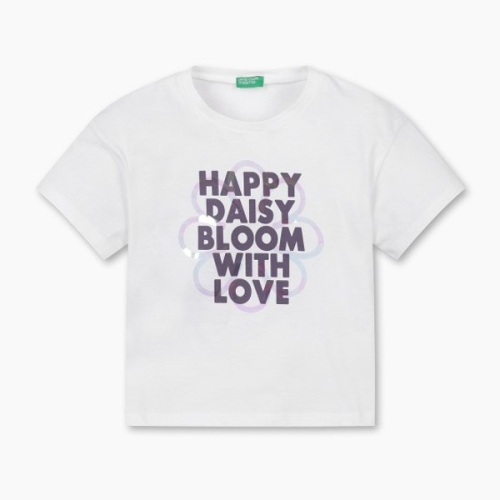 키즈 보리에디션 FUN해피플라워반팔티셔츠 3096C10I0 WH