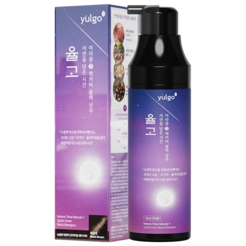 율고 자연을 담은 시간 염색샴푸 흑갈색 200ml (1개)_이미지