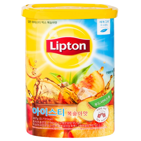 유니레버 립톤 아이스티 믹스 복숭아맛 907g이미지입니다. 누르면 해당 게시물로 새창이동합니다.