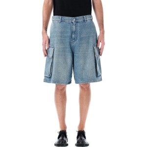 제이더블유앤더슨 워시드 데님 미드라이즈 오버사이즈 카고 쇼츠 25PDT0108PG173_이미지