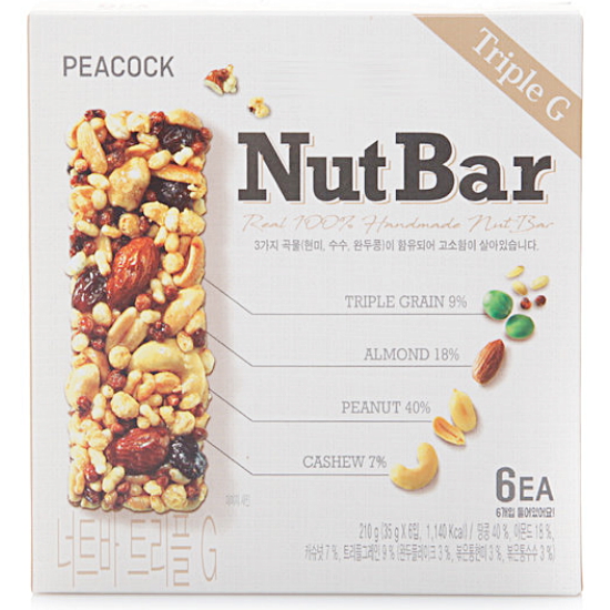 이마트 피코크 너트바 트리플G 6개입 210g