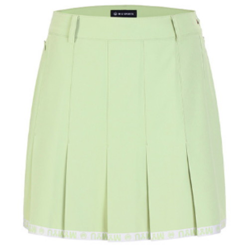 엠유스포츠 플리츠 밑단 프린트 스커트 MU22122SC02_LIM