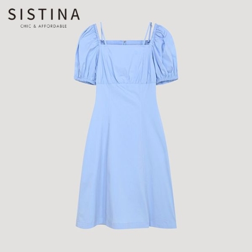 인동에프엔 시스티나 SISTINA 셔링 스퀘어넥 미니 원피스_AWWOPP21140_LL