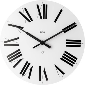 Alessi 피렌체 라운드 벽시계 12W 화이트 36cm 유럽 고급 인테리어용 신혼 집들이 선물 독일 직배송