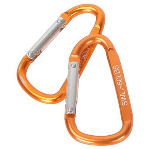 2팩 D자형 카라비너 6cm WP389006