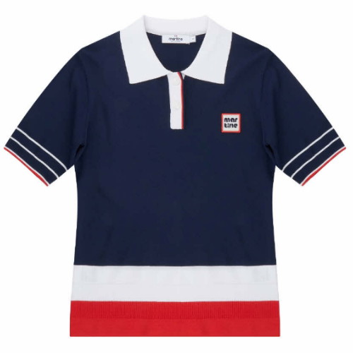 마틴골프 컬러 콤비 카라 스웨터 QW0DRD20649_이미지