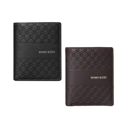 마름포패턴 슬림 중지갑 남성 학생 현금 카드지갑 WE70067