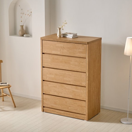 동서가구  그랜드 고무나무 광폭 5단 서랍장 1000