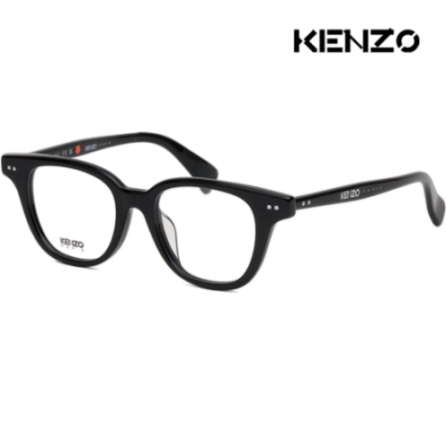 겐조 룩플러스 안경테 KZ50178F 001 블랙 아시안핏 사각 뿔테_이미지