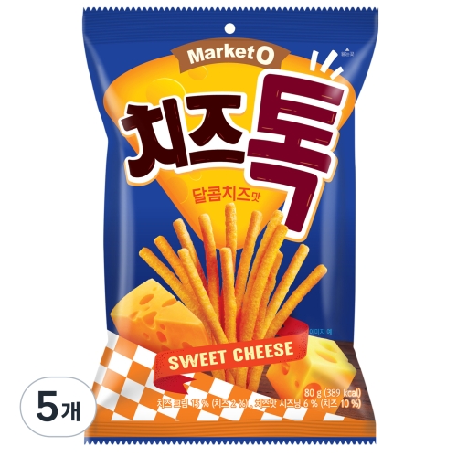 오리온 마켓오 치즈톡 달콤치즈맛 80g (5개)_이미지