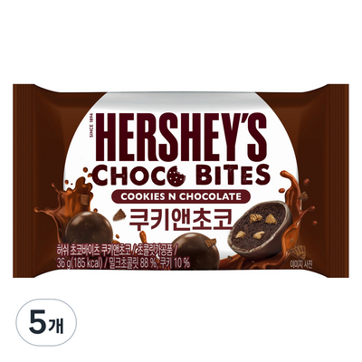 허쉬 초코바이츠 쿠키앤초코 36g (5개)_이미지
