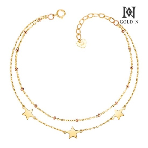 골드앤 14K 스타그라운드 발찌이미지입니다. 누르면 해당 게시물로 새창이동합니다.