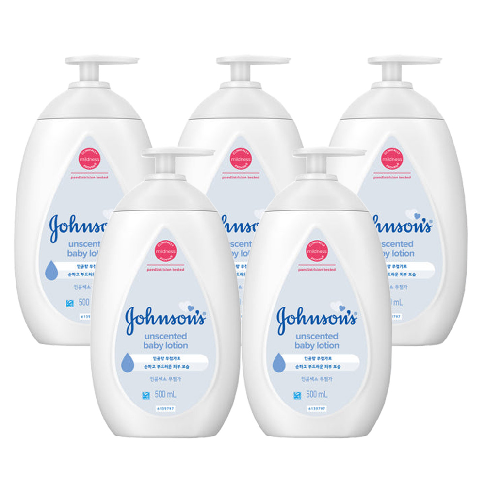 존슨앤존슨 존슨즈베이비 화이트 로션 500ml (5개)