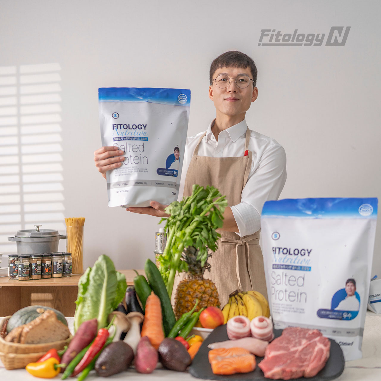 피톨로지 뉴트리션 솔티드 프로틴 포대유청 2kg (2개)