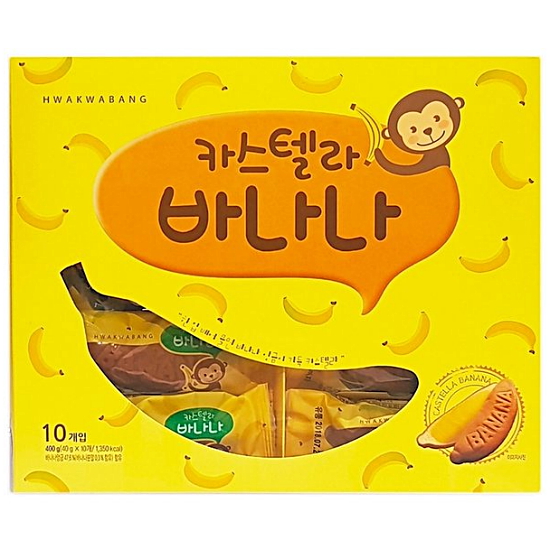 대두식품 화과방 카스텔라 바나나 10개입 400g (1개)_이미지