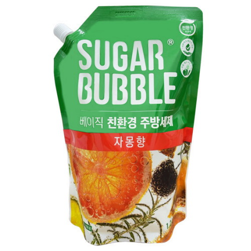슈가버블 베이직 친환경 주방세제 자몽향 1.2L