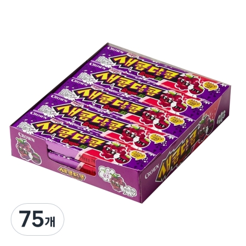 크라운제과 새콤달콤 포도 29g (75개)