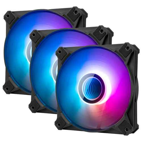 darkFlash 인피니티8 ARGB (3팩, 블랙)