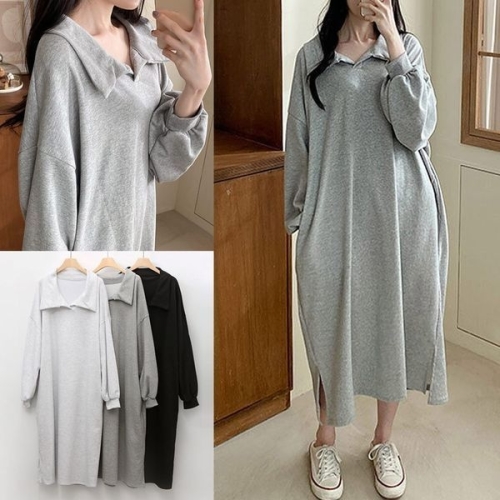 시드마켓 무지트임오픈카라원피스 509V329S 빅사이즈 여성의류