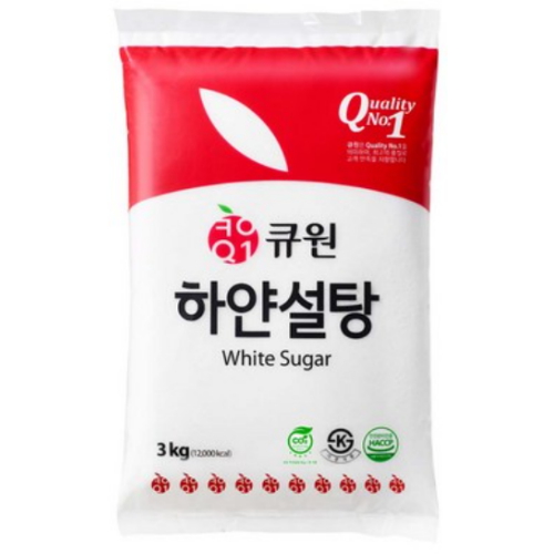큐원 하얀설탕 3kg (10개)_이미지