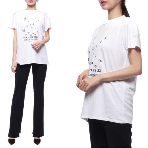 메종마르지엘라 메종 마르지엘라 여성 넘버 로고 티셔츠 S51GC0516