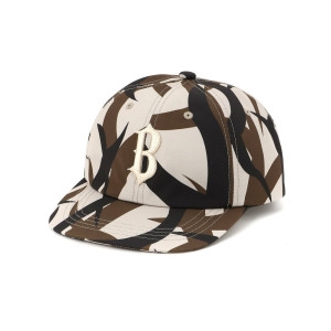 베이프 모자 TRIAL CAMO 카모 B로고 자수 남성 캡 1L30180011 베이지_이미지