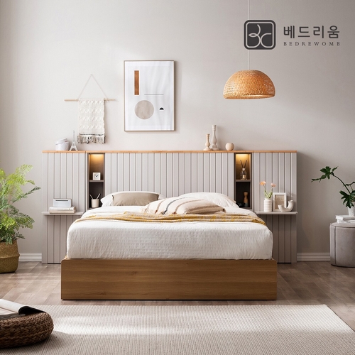 리디아 원목 LED침대 Q