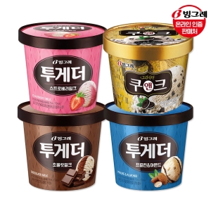  빙그레 투게더 4종 4개 골라담기 딸기 초코 아몬드 쿠앤크