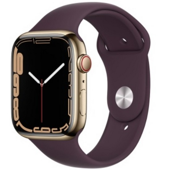 APPLE 워치 시리즈7 45mm Cellular 골드 스테인리스 스틸 (스포츠밴드)_이미지