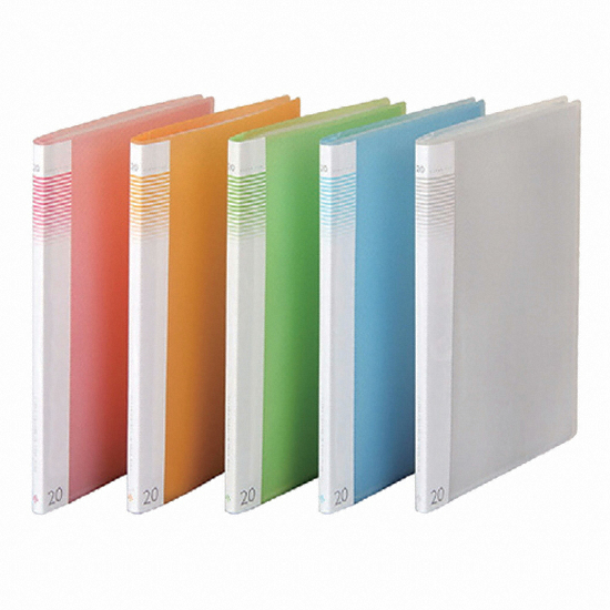 문화산업 F529-7 컬러 클리어 화일 A4(20매)_이미지