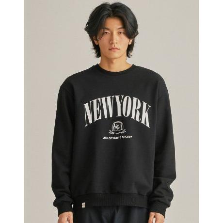 질스튜어트뉴욕 스포츠 뉴욕 빅그래픽 면혼방 유니 맨투맨 JMTS2B281BK