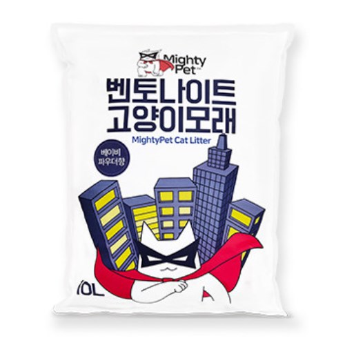 마이티펫 벤토나이트 파쇄형 파우더향 10L (2개)_이미지