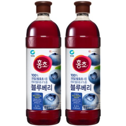 청정원 홍초 블루베리 1.5L (2개)_이미지