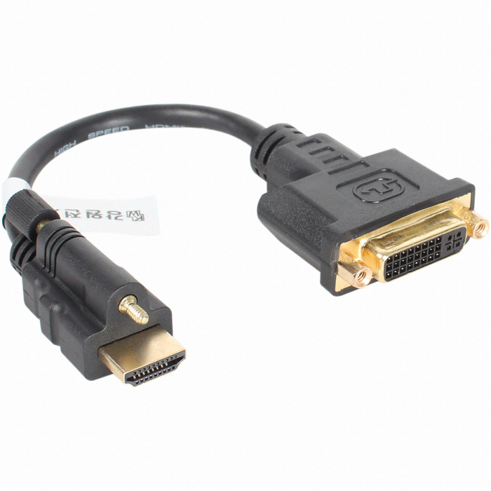 강원전자 NETmate DVI to HDMI(Lock) 케이블 젠더 0.2m(NM-HD01L)