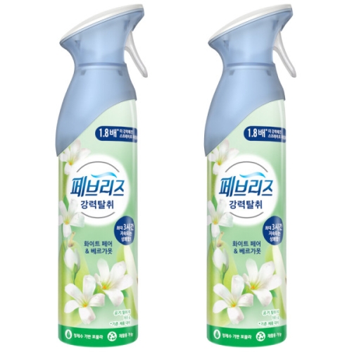 페브리즈 강력탈취 에어 화이트페어 베르가못 165g (2개)_이미지