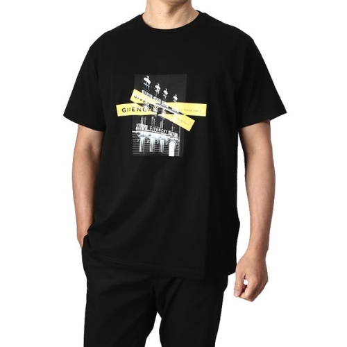 지방시 MUST IT_ 로고 콘트라스트 반팔 티셔츠 BM711S3002 001_이미지