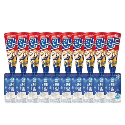 롯데제과 월드콘 바닐라 160ml (10개)