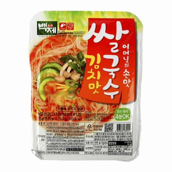 백제 쌀국수 김치맛 92g (3개)_이미지
