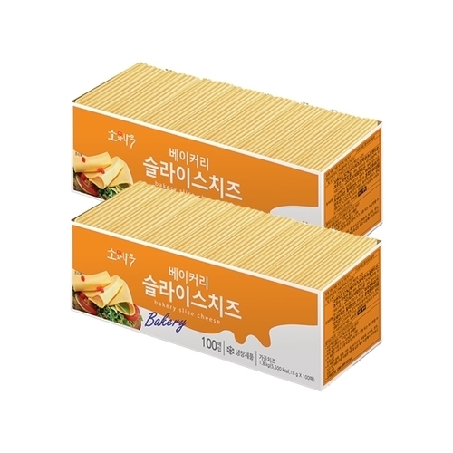 동원F&B 소와나무 스트롱 체다 슬라이스 치즈 100매입 1.8kg (2개)_이미지