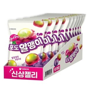 오리온 마이구미 포도알맹이 1P 10개입 x4곽
