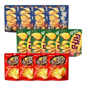 무뚝뚝감자칩, 60g, 4개+무뚝뚝 고구마칩, 56g, 4개+눈을감자, 56g, 4개