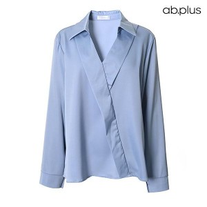 Ab.plus 클래식 셔츠 카라 블라우스 LSX5MB82A_이미지