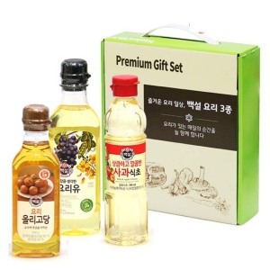 CJ 선물세트 백설 요리3종 명절 추석 설 답례품 올리고당 요리유 식초 오일 비상식량 반찬 집들이_이미지