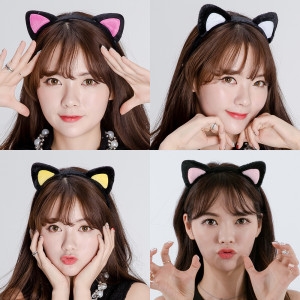 검은고양이머리띠 파티용품 파티 머리띠 놀이동산