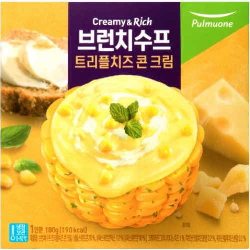 풀무원 브런치수프 트리플치즈 콘크림 180g (3개)_이미지