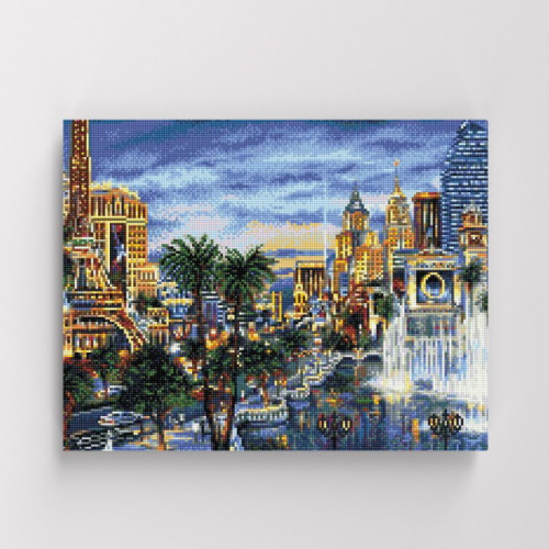 아이러브페인팅 DIY 캔버스형 보석십자수 파리의 밤_이미지