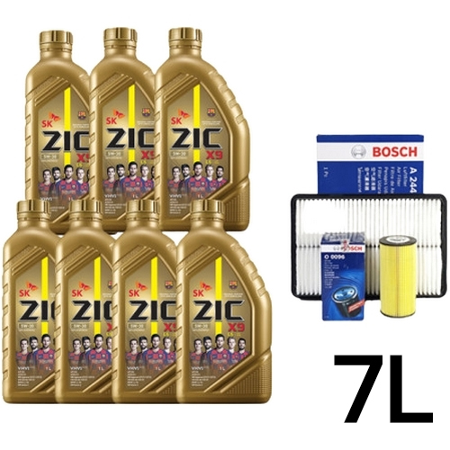 SK엔무브 지크 X9 LS 5W30 7L + 보쉬필터 포터2 디젤_이미지