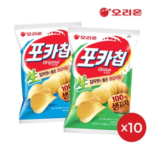 오리온 포카칩 오리지날 66g x10 + 어니언 66g x10이미지입니다. 누르면 해당 게시물로 새창이동합니다.