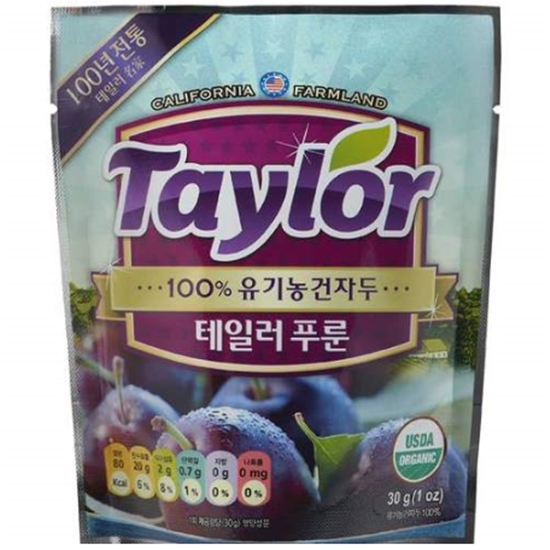 테일러팜스 테일러 유기농 푸룬 건자두 30g (10개)