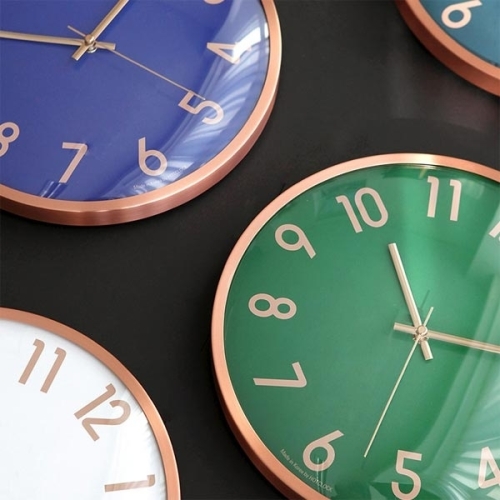 이즈워즈 N365  300파이 유니크 메탈 로즈골드 무소음 벽시계